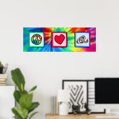 平和、愛、カタツムリ ポスター (ホームオフィス)