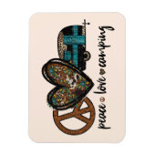 平和、愛、キャンプ マグネット (縦)