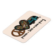 平和、愛、キャンプ マグネット (左側)