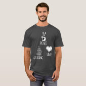 平和 愛 クリージング フレンド Tシャツ (正面フル)