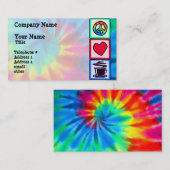 平和、愛、コーヒー 名刺 (正面/裏面)