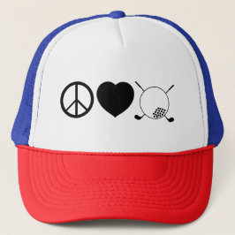 平和、愛、ゴルフ キャップ
