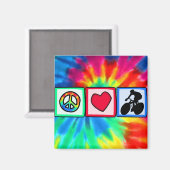 平和、愛、サイクリング マグネット (正面/裏面)