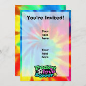 平和、愛、サッカー; レトロ 招待状 (正面/裏面)