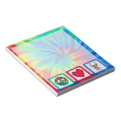 平和、愛、サル ノートパッド (アングル)