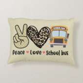 平和、愛、スクールバス アクセントクッション (裏面)
