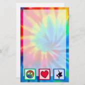 平和、愛、スケートボード 便箋 (正面/裏面)