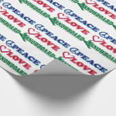平和、愛、スノーボード ラッピングペーパー (角)