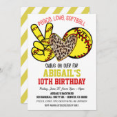 平和 愛 ソフトボール ご招待 招待状 (正面/裏面)