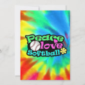 平和、愛、ソフトボール 招待状 (裏面)
