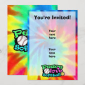 平和、愛、ソフトボール 招待状 (正面/裏面)