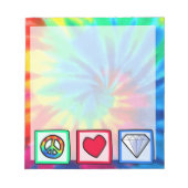 平和、愛、ダイヤモンド ノートパッド (正面)