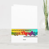 平和、愛、ダンスのグリーティングカード カード (裏面)