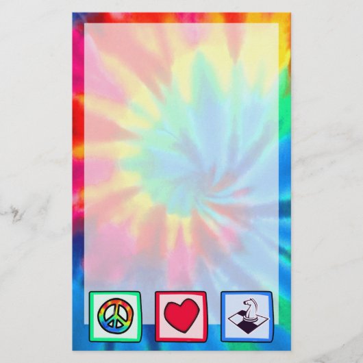 平和、愛、チェス 便箋 (正面)