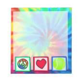 平和、愛、テニス ノートパッド (正面)