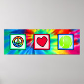 平和、愛、テニス ポスター (正面)