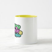 平和、愛、テニス; レトロ マグカップ (中央)