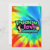 平和、愛、テニス; レトロ 招待状 (裏面)