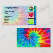 平和、愛、テニス 名刺 (正面/裏面)