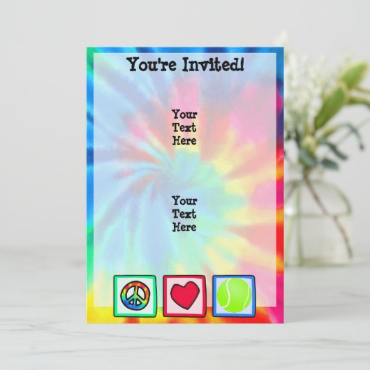 平和、愛、テニス 招待状 (スタンド正面)