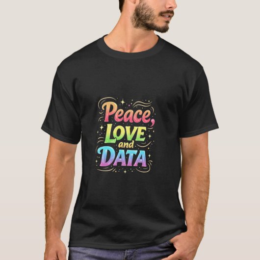 平和 愛 データ ジークなバイブス Tシャツ (正面)