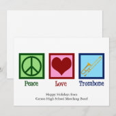 平和 愛 トロンボーン奏者 かわいい オーダーメイド シーズンカード (正面/裏面)