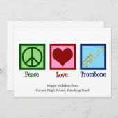 平和 愛 トロンボーン プレーヤー かわいい カスタム シーズンカード (正面/裏面)