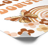 平和 愛 ドーナツ グルービー レトロ パーティー サイン (角)