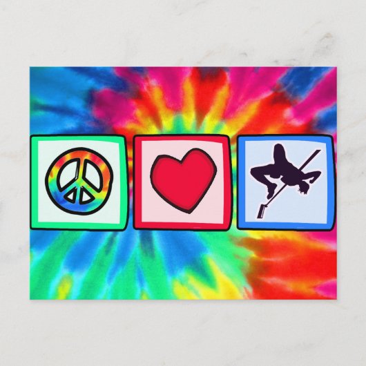 平和、愛、ハイジャンプ ポストカード (正面)