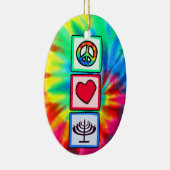 平和、愛、ハヌカー セラミックオーナメント (右)