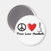 平和、愛、ハンドベル マグネット (正面/裏面)
