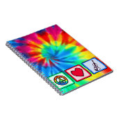 平和、愛、バイオリン ノートブック (右側)