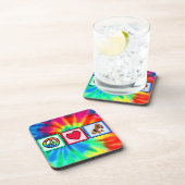 平和、愛、バセット・ハウンズ コースター (右側)