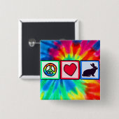 平和、愛、バニー 缶バッジ (正面&裏面)