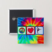 平和、愛、バレエ 缶バッジ (正面&裏面)