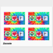 平和、愛、バレエ 長方形シール (シート)