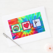 平和、愛、バレエ 長方形シール (封筒)