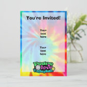 平和、愛、バレーボール、レトロ 招待状 (スタンド正面)