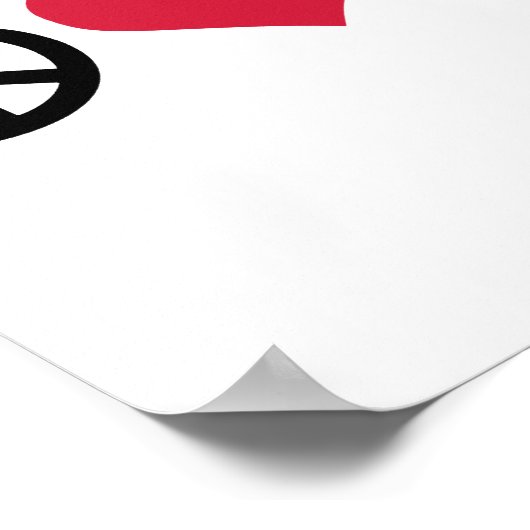 平和、愛、パイ ポスター (角)