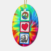 平和、愛、パンダ セラミックオーナメント (左)