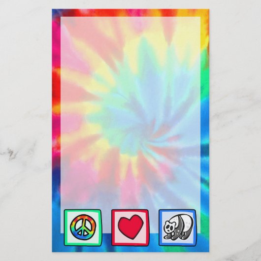 平和、愛、パンダ 便箋 (正面)