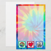 平和、愛、パンダ 便箋 (正面/裏面)