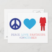平和。愛.パンツット。 ポストカード (正面/裏面)