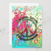 平和，愛，ヒッピー，ヒッピー，平和サイン，レトロ， (正面/裏面)