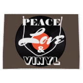 平和、愛、ビニル ラージペーパーバッグ (正面)