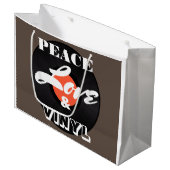 平和、愛、ビニル ラージペーパーバッグ (正面アングル)