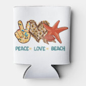 平和、愛、ビーチ |夏の雰囲気 |ヴィンテージ 缶クーラー (正面)