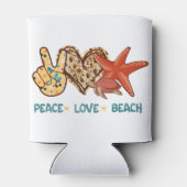 平和、愛、ビーチ |夏の雰囲気 |ヴィンテージ 缶クーラー (裏面)