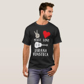 平和 愛 フアラナ・ワステカ ギター 楽器 音楽 Tシャツ (正面フル)