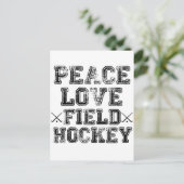 平和、愛、フィールドホッケー ポストカード (スタンド正面)